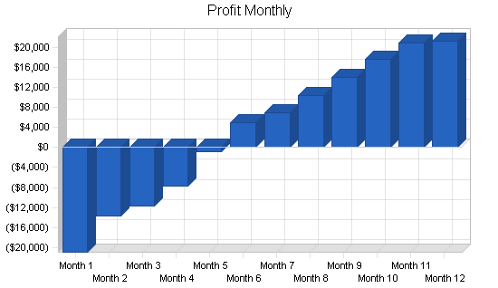 Document shredding business plan, financial plan chart image
